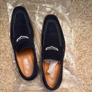 Stacy Adams Men's Dark Blue Slip-On Loafers